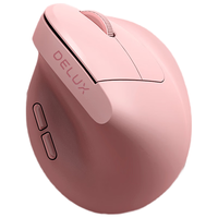 多彩M618Air无线蓝牙双模鼠标人体工学办公家用轻量化垂直鼠标usb M618Air茱萸粉（无线2.4g+蓝牙）充电版