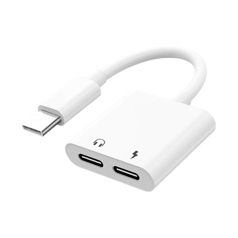  纽致 支持语音通话线控直播K歌快充 耳机转接头  Type-C USB-A TPE 5A