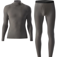 蕉内【清仓】轻热皮男女士保暖内衣套装秋衣秋裤秋冬高领 【高领】山川褐-男士 L