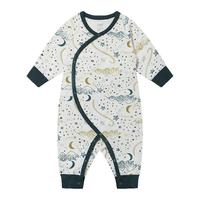 nest designs婴儿纯棉长袖哈衣连体衣包屁衣爬服婴儿衣服宝宝家居服 初雪