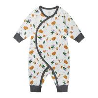 nest designs婴儿纯棉长袖哈衣连体衣包屁衣爬服婴儿衣服宝宝家居服 南瓜软软 66cm （身高58-68cm）