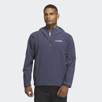 冒险衣橱系列户外运动连帽软壳衣外套男装adidas阿迪达斯TERREX 暗藏青 XL