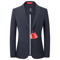 皮尔卡丹(pierre cardin)华夫格防晒西服男商务超薄透气夏季外套无痕压胶抗皱休闲小西装男 藏青色 L/175/96A