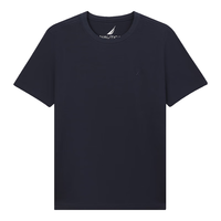 诺帝卡（NAUTICA）男装25春夏全棉圆领短袖T恤男 藏青4NV L
