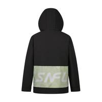 雪中飞 SNOWFLYING秋冬易打理磨砂PVC工装中长款防风保暖羽绒服男 黑色 XL 180/96A