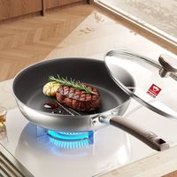 康巴赫（KBH）平底锅煎锅不粘锅有钛0氟仿生家用煎蛋牛排锅电磁炉燃气通用 【有钛0氟】煎锅 26cm