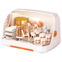 纳份爱奶瓶收纳箱沥水架婴儿宝宝辅食工具收纳盒带盖防尘水杯碗筷置物架 大号奶瓶箱【带6根沥水支架】 品牌严选【无甲醛无异味】