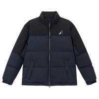 NAUTICA/诺帝卡男装秋冬防轻泼水保暖立领拼色羽绒服男JC2406