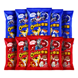 奇多 玉米棒 火鸡味50g*5包+牛排味50g*5包 休闲食品百事