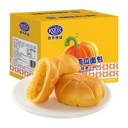 港荣 夹心低糖小南瓜面包整箱早餐办公室糕点儿童零食品礼包独立包装