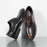 BeLLE 百丽 男士商务正装皮鞋 秋冬新款真皮内增高婚鞋