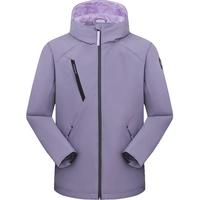 探路者软壳冲锋衣防风保暖户外外套休闲舒适男式功能外套24春夏 苍紫色 XXL