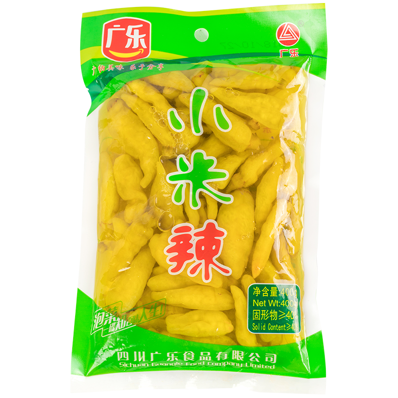广乐小米辣泡椒水四川特产农家自制野山椒泡菜泡凤爪调料400g*3袋