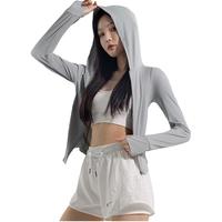 真维斯（Jeanswest）防晒衣女夏季2025修身开衫薄款外套冰丝防晒服 灰色FSY212 L （105-125斤）