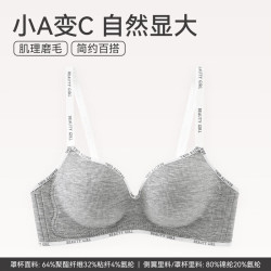芬腾 聚拢防下垂 女士文胸 花灰