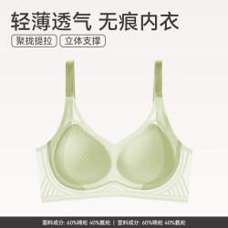 芬腾 舒适聚拢防下垂收副乳透气无痕无钢圈大胸小胸一体式女士文胸罩