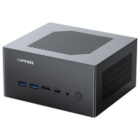 极夜/TOPFEEL DeskOne T1】 迷你mini主机电脑8745hs全铝小微型台式机办公家用商用安静便携微型小型 7640HS准系统(带网卡/无内存无硬盘/) 雾隐青灰