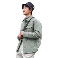【衬衫式羽绒服】轻薄菱格羽绒服男短款翻领时尚保暖衬衫式外套
