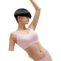 蕉内稳稳508P Max软支撑文胸大胸专研女士无痕内衣凉感透气胸罩夏季 无杯款-兰花冰+肤色胸贴 L+F