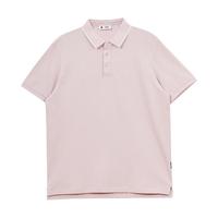 杰克·琼斯(JACK&JONES)25年polo衫男夏季无忧搭撞色罗纹翻领商务刺绣logo男士短袖POLO衫 浅粉色C19 L