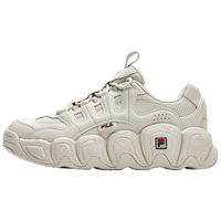 FILA 斐乐 男鞋复古运动鞋2023冬加绒可颂鞋休闲鞋老爹鞋 燕麦色-OM 42