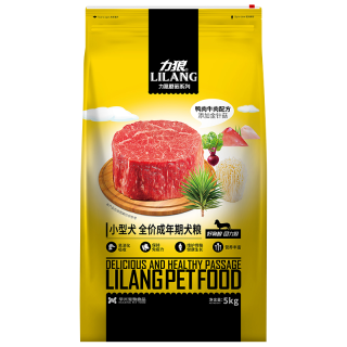 LILANG 狗粮5kg泰迪贵宾金针菇成犬比熊法斗柯基小型犬通用型粮10斤 牛肉味