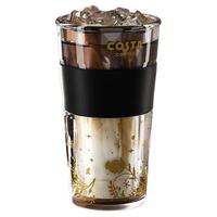 COSTA双层玻璃杯女咖啡杯耐高温水杯高颜值吸管杯子便携随行杯