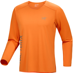 ARC'TERYX NORVAN DOWNWORD LOGO LS 透气 男子 速干长袖T恤