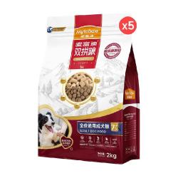 麦富迪 狗粮全价通用老年犬牛肉双拼泰迪柯基金毛2kgx5袋高龄