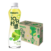 watsons 屈臣氏 苏打气泡水低糖低卡青柠汁果味气泡水饮料420ml*15瓶 整箱装