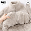 Baleno 班尼路 S&K系列外套女装开衫上衣服2025冬季舒棉绒保暖重磅时尚长袖5 灰#纯色  S