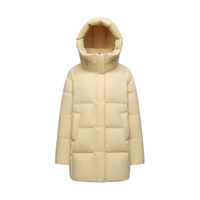 雪中飞2025冬连帽羽绒服女冬小个子韩可露丽风韩版保暖面包服 黄色|3060 M /160/84A