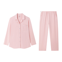 全棉时代月子服纯棉春夏四季款睡衣产后哺乳睡衣孕产家居服三件套 蓝底小熊家族【送哺乳背心】 M/160