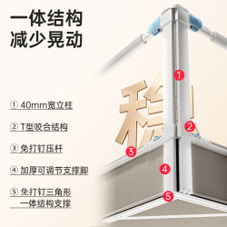 丸丫 K1床围栏宝宝防摔婴儿围栏防护栏儿童床边防掉挡板免打钉床护栏 1.5米灰企鹅