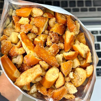 不多言60包 碱水面包干海盐焦糖味干脆面包丁碎休闲解馋小零食 装【10包】碱水面包干