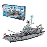 LEAIXIANG 乐爱祥 儿童积木航空母舰拼装兼容乐高7-14岁军事积木