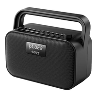 不见不散BV680无线蓝牙音响【帮下歌】户外广场舞声卡一体机直播家用K歌大音量话筒专业唱歌插卡便携音箱 纯哑黑【可变声、电声调音】 【双麦版套餐：送遥控器】