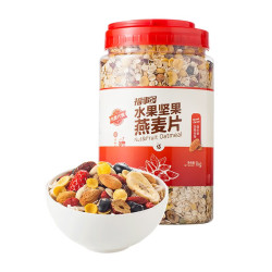 福事多 麦片代餐膳食纤维  1000g 水果坚果麦片红罐