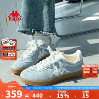 Kappa 卡帕 女鞋德训鞋子女2024春夏季运动软底板鞋女厚底百搭休闲鞋 生物蓝/经典白 35