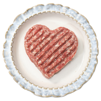 优味集盒 安格斯谷饲上脑心形牛肉饼300g*4 生鲜汉堡纯肉饼 央企