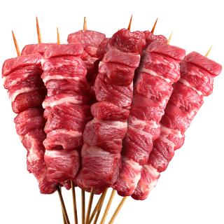 【领券下单170-80】速冻清真内蒙古羊肉串 200g/袋（10串）孜然口味