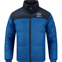  361° 防风 男士短羽绒服  水洗蓝/岩煤深灰