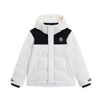 KAPPA卡帕羽绒服男女冬季连帽撞色短款面包服户外保暖衣 女白色-012（24年） S