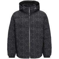 CK Jeans秋冬男士时尚休闲数码字母满印鸭绒连帽羽绒服J322998