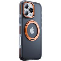 ESCASE 360°旋转支点 手机壳 磁吸支架  PC+TPU+铝合金 活力橙