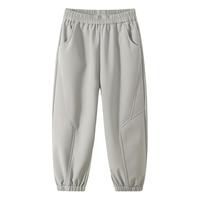 东方骆驼;EASTERN CAMEL童装女童裤子2025儿童春秋运动长裤男中大童休闲卫裤阔腿裤 象牙灰 120