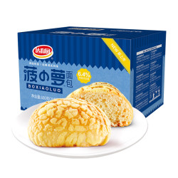 达利园 港式面包蛋黄派黑全麦小面包 600g