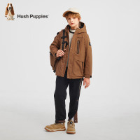 保暖服饰：Hush Puppies 暇步士 儿童冬季三防保暖外套厚款摇粒绒内里风衣