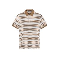 【丝光棉】七匹狼短袖polo衫男士2025夏翻领条纹抑菌短T恤男
