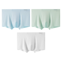 猫人男士内裤男凉感冰丝平角裤7A抗菌透气中腰男式四角内裤短裤 L